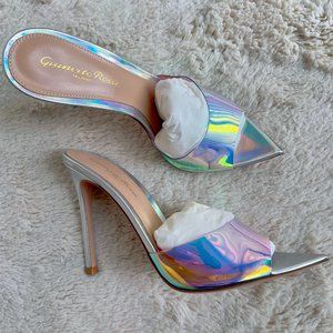 NEW IN A BOX Gianvito Rossi "Elle" 105 holographic sandals, 36 1/2 or US 6.5
